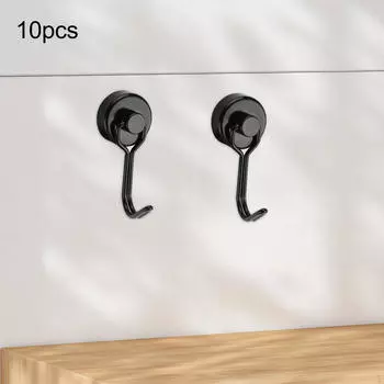 10 шт. магнитные крючки без перфорации стабильные для домашнего рабочего места в квартире чёрный