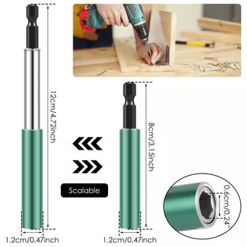 10 шт. Магнитный удлинитель для отвертки, выдвижной шестигранный хвостовик 6 мм, удлинитель для сверла, телескопический адаптер, держатель наконечника