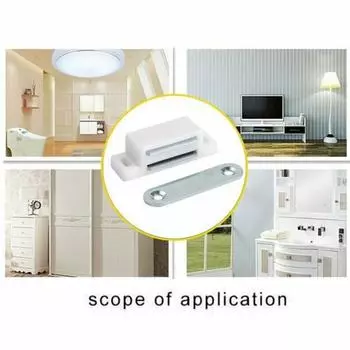 10 шт. Магнитный замок безопасности для защиты детей для стеклянной двери шкафа ящика белый