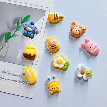 10 шт. магнитов на холодильник в форме звезд с милыми персонажами из мультфильмов - красочные забавные пластиковые украшения для холодильника