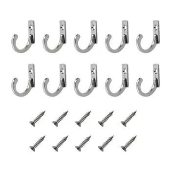 10 шт. маленькие антикварные крючки настенная вешалка изогнутая пряжка рог замок застежка крючок для деревянной шкатулки для украшений фурнитура для дома пальто шляпа одежда