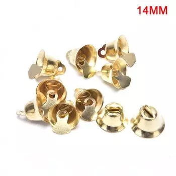 10 шт. маленьких металлических колокольчиков для рождественской елки, украшения для вечеринки своими руками 14mm