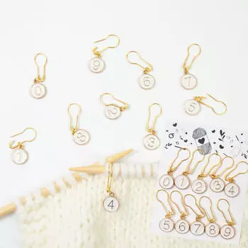 10 шт., маркеры для вязания крючком, кольцо-маркер, портативное съемное швейное кольцо в форме тыквы