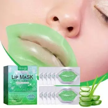 10 шт. Маска для губ, бальзам для губ для сна, питательный, увлажняющий, против морщин, придающий объем, улучшающий цвет губ, восстанавливающий морщины на губах, омолаживающий губы 10 pieces