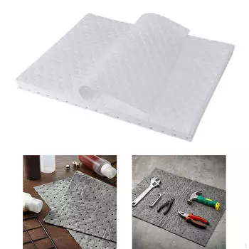 10 шт. масляный впитывающий коврик для защиты от разливов, бумажный всасывающий хлопок для ресторана и дома 25x33cm белый