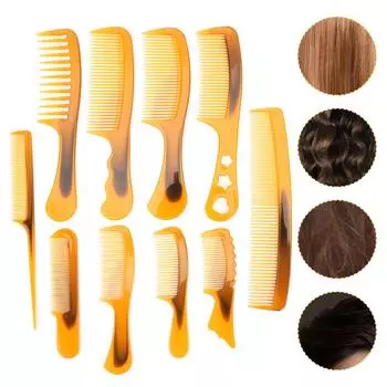 10 шт. Массажная расческа для сухожилий быка, расчески для сухожилий, антистатическая расческа с мелкими зубцами и рисунком крысиного хвоста