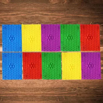 10 шт. Массажные коврики для ног, пластины для ходьбы, многофункциональные, компактные, нескользящие, акупрессурные