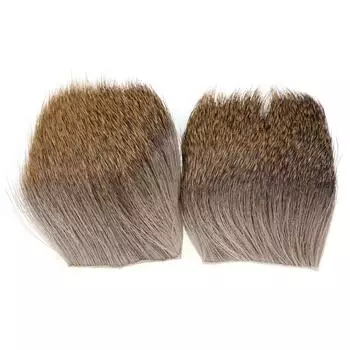 10 шт., материал для завязывания мух, нашивки для волос оленя, размер 5х5 см, для сухих мух, ручейника, гольяна, лося, мех, натуральный цвет