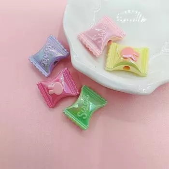 10 шт., материал ручной работы, моделирование, свободные бусины, ожерелье, кролик, конфеты, цвет, изготовление ювелирных изделий, двухцветный кулон, УФ-браслет фиолетовый