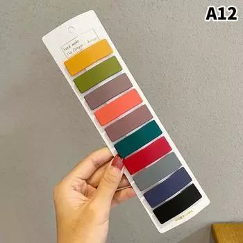 10 шт., матовые заколки для девочек, прямоугольные, овальные, квадратные, заколки для волос