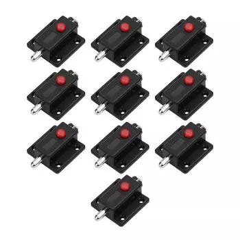 10 шт. Мебельная фурнитура Кнопка безопасности Шкаф Дверца шкафа Присоска Защелка Замок Дверные задвижки Цепочка на дверь чёрный