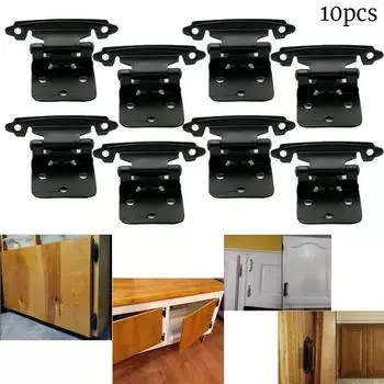 10 шт. Мебельная фурнитура Самозакрывающиеся петли для шкафа Долговечные петли для шкафа Полускрытый набор петель для шкафа Прокатная сталь Кухня