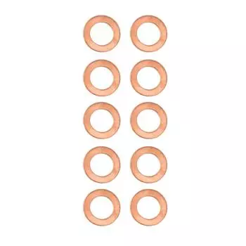 10 шт. медная шайба для слива масла, плоская уплотнительная прокладка, прокладка для замены масла