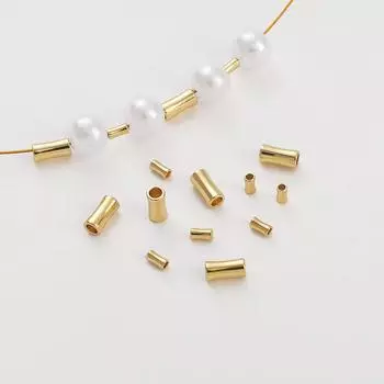 10 шт медные бамбуковые бусины-шармы для браслета и ожерелья DIY изготовления ювелирных изделий 2x4mm 10pcs золотой