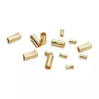 10 шт. медные бамбуковые сегментированные бусины для изготовления ювелирных изделий своими руками, аксессуары для рукоделия 2x4mm