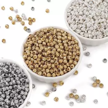 10 шт. медные круглые бусины с цветком для изготовления ювелирных изделий своими руками, аксессуары для рукоделия 3x1.8mm золотой