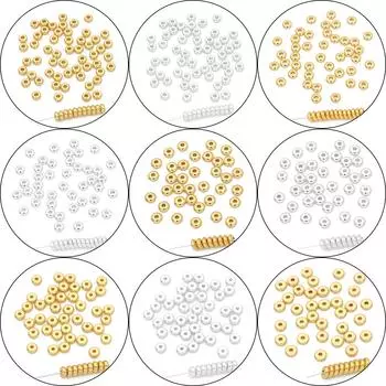 10 шт медные прокладки круглые бусины Очарование для DIY ожерелье браслет ювелирных изделий ремесло 4x1.8mm серебряный