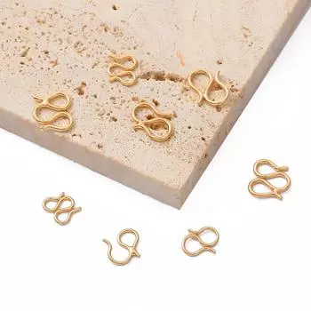 10 шт. медные S-образные/W-образные застежки-пряжки для изготовления ювелирных изделий своими руками 01 7x8mm