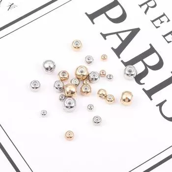 10 шт., медные шариковые бусины-проставки, пробка 3/4/5/6 мм, металлические круглые свободные бусины для изготовления ювелирных изделий, аксессуары «сделай сам» 3mm золотой