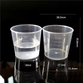 10 шт. мерные стаканы для лекарств с двойной шкалой, пищевые разделительные стаканы, инструменты для изготовления ювелирных изделий из эпоксидной смолы для торта своими руками