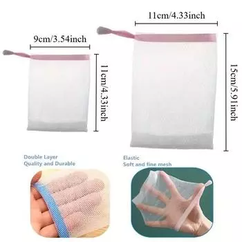 10 шт. мешочков для геля для душа, подвесные мешочки для очищающего средства для лица, пенящиеся сетчатые мешочки, мыло для тела, очищающее средство, пузырьковая сетка, чистящие средства