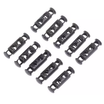 10 шт., металлическая пружинная пряжка с двойным отверстием, замок для шнура, эластичные регулируемые пряжки, затягивающиеся застежки, замки, швейные инструменты