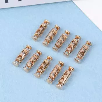 10 шт., металлическая пружинная пряжка с двойным отверстием, замок для шнура, эластичные регулируемые пряжки, затягивающиеся застежки, замки, швейные инструменты