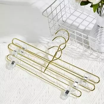 10 шт. металлическая регулируемая стойка для брюк для взрослых, золотой зажим для демонстрации нижнего белья, многофункциональная нескользящая вешалка для хранения полотенец, носков, бюстгальтеров 10PCS золотой