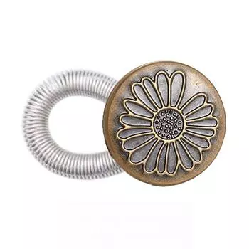 10 шт. Металлические эластичные пружинные пуговицы для брюк, эластичные удлинители, аксессуары для расширения талии 17 мм, инструмент для шитья, пуговица для джинсов