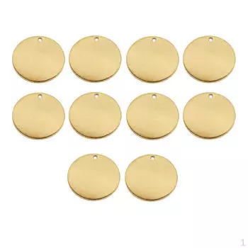 10 шт., металлические круглые пустые подвески для штамповки монет, подвески-бирки