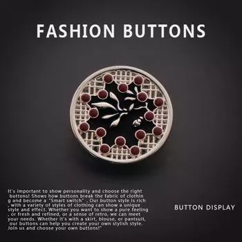 10 шт. Металлические пуговицы Круглые Национальный стиль Изысканные Высококлассные Пальто Тренч Шерстяная одежда Пуговицы для пальто Дацюань Silver * 18MM