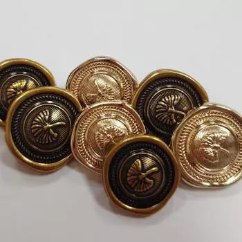 10 шт. Металлические пуговицы шерстяное пальто тренчкот блейзер верхние пуговицы 18MM-Hanging Light Gold Oil
