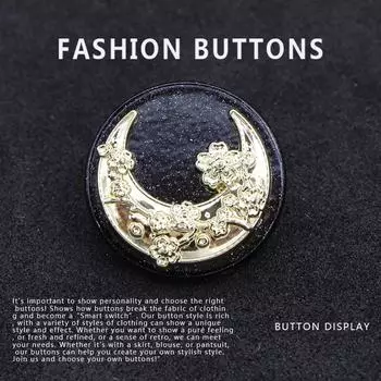 10 шт. металлические пуговицы высокого класса изысканный кардиган свитер женское шерстяное пальто черные пуговицы для одежды Daquan Black Gold * 18MM