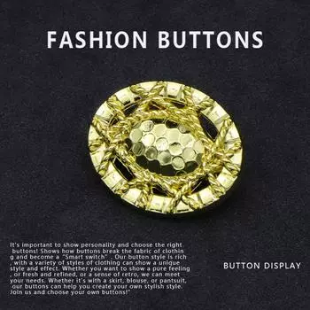10 шт. металлические ретро пуговицы овальные высококачественные изысканные свитер кардиган кашемир большие пуговицы для одежды Daquan Gold 17MM * 20MM