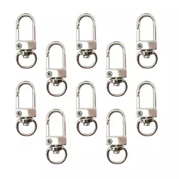 10 шт. Металлические застежки-карабины Вращающиеся защелки Фурнитура Аксессуары для сумки Брелоки Соединитель Изготовление ювелирных изделий