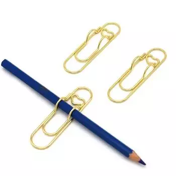 10 шт. металлические зажимы для ручек в форме сердца, многофункциональный держатель для ручек, закладки для тетрадей, скрепки для бумаг, канцелярские принадлежности, инструмент золотой