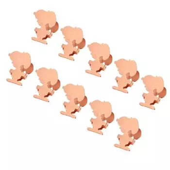 10 шт. Металлические зажимы Инновационные мультяшные милые формы Гальванизированные нержавеющие мини-бумажные зажимы для