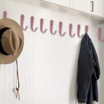 10 шт. металлических настенных крючков, простая установка, небольшие прочные крючки для полотенец с гвоздями, многофункциональные крючки для подвешивания, органайзер чёрный