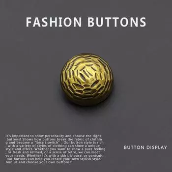 10 шт. металлических пуговиц Daquan High-End Exquisite Retro Gold Round Woolen Coat Jacket Swirl Cardigan Buttons old gold * 15MM