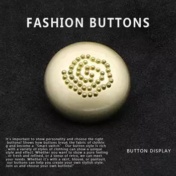 10 шт. металлических пуговиц высокого класса, изысканный золотой свитер, кардиган, тренч, пальто, кашемировое пальто, круглые пуговицы для одежды Gold * 15MM