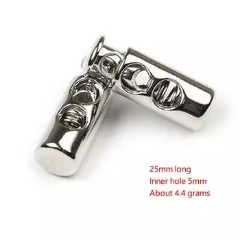 10 шт., металлический черный шнур, пружинная застежка, стопор с двумя отверстиями, шнурок