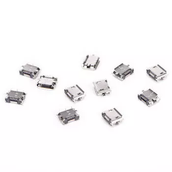 10 шт. Micro Usb 5-контактный разъем типа B для разъема 5-контактного разъема для зарядки