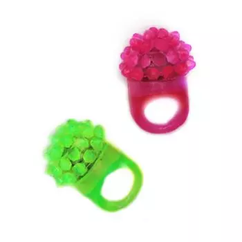 10 шт. мигающие светодиодные клубничные резиновые кольца для вечеринки, желе, светящиеся игрушки на палец, подарок