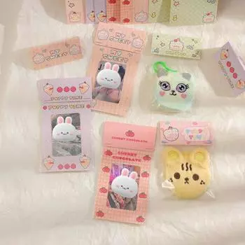 10 шт., милая мультяшная карта с головой, задняя часть карты Kpop Star, 3 дюйма, фотокарта, сделай сам, упаковочный материал, кавайная подарочная упаковка, мешок Opp