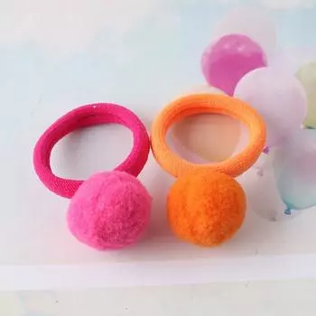 10 шт. милые цветные детские резинки для волос для женщин и девочек, плюшевые резинки для волос, милые резинки для волос для малышей, аксессуары для волос