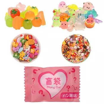 10 шт. милые фигурки из смолы мини светящиеся в темноте модели украшения игрушки слепой мешок сюрприз куклы для детей подарки