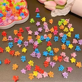 10 шт. милые красочные цветочные маленькие заколки для волос, милые заколки-когти для украшения волос, детские милые мультяшные аксессуары для волос, головной убор, подарок A4