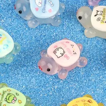 10 шт. милые креативные мини-черепахи светящиеся игрушки фигурки мультяшные животные глухая коробка сделай сам настольный маленький орнамент детские подарки