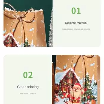 10 шт. милые рождественские крафт-бумажные пакеты красочные мультяшные снеговики подарочная упаковка сумочка с веревкой подарочные пакеты рождественское хранение