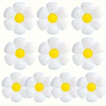 10 шт. милых воздушных шаров в виде ромашек, 18 дюймов, подходят для вечеринок, весенних вечеринок, походов на свежем воздухе, украшений для пикника 10 pieces